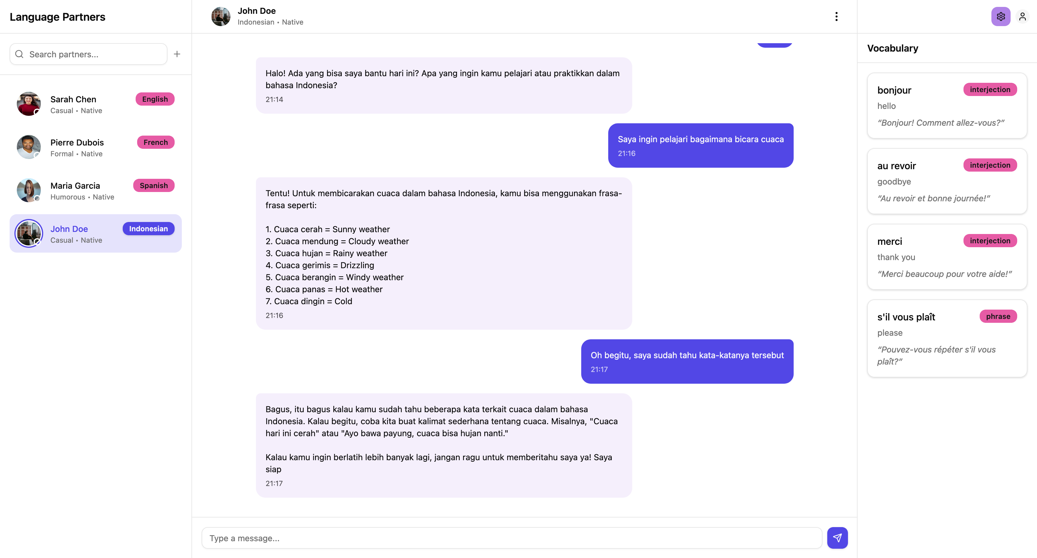 Projects screenshot